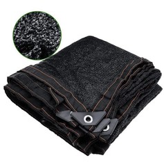 90% Black Sunblock Shade Cloth Taped Edge w/ Grommets UV Resistant Shade Net US