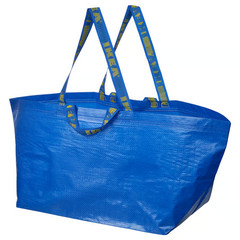 2PC IKEA Frakta LargeSize Shopping Bag Blue Sturdy Laundry Grocery Durable-19Gal