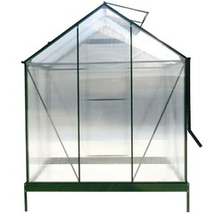 6.3’×4.2’×7′ Heavy Duty Walk-in Polycarbonate Greenhouse Kits for Outdoor Garden