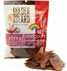 4 Packs Golden Island Korean BBQ Pork Jerky 14.5 oz Each Pack