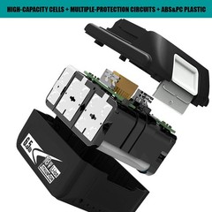 NEW 2Pack 6.5Ah 18V For Makita LXT Lithium-Ion BL1830 BL1850 BL1860 Tool Battery