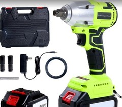 Impact Wrench Gun BRUSHLESS Cordless 20V Li-Ion 1/2” Driver 2200RPM 2 BATTERIES