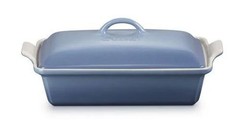 Le Creuset Stoneware Heritage Covered Rectangular Casserole in Color Chambray