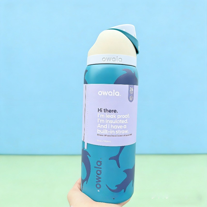 Limited Edition Owala Shark FreeSip Water Bottle 32oz GIFT NEW