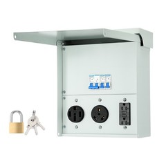 RV Electrical Outlet Panel with Breaker Temporary Power Outlet 20/ 30/ 50 Amp