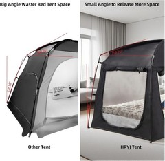 Privacy Blackout Tent for Adults Kids Sunproof Portable Bed Canopy Mesh Windows