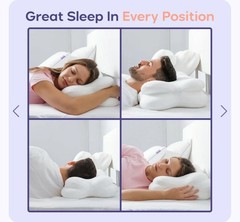 Mellow (High) CloudAlign Sleep Pillow Memory Foam Neck Support- See Photos