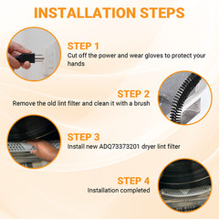 ADQ73373201 Lint Filter Assembly – Dryer Lint Screen Replacement for Ken-more