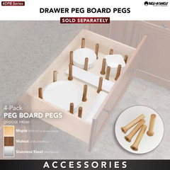 24.25 In. W X 6.63 In. H X 21.25 In. D Natural Brown Trimmable Pegboard Drawer O