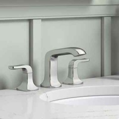 KOHLER Rubicon 8 in. Widespread Double Handle Bathroom Faucet in Polished Chrome