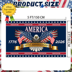 3 Ply 250 Years America Flag Double Sided Patriotic Eagle 3 X 5 Ft Anniversary