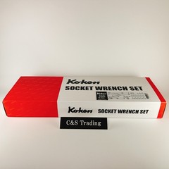KOKEN 3286Z 3/8 9.5mm Z-EAL Socket Wrench Set 21 pieces W/Metal Case