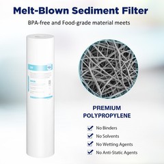 1/5 Micron 20×4.5″ Big Blue Sediment Water Filter Replacement Whole House 1-16PK