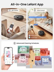 Lefant M2S Pro 7000Pa Robot Vacuum Cleaner Self-Emptying 2.4G/5G Smart Sweeper