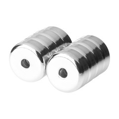 20mm Neodymium Rare Earth Countersunk Cup/Pot Mounting Magnets N52 (8 Pack)
