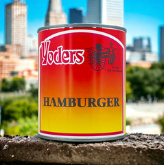 Single Can of Yoder’s fresh REAL Canned Hamburger (28 oz), Long Shelf Life!