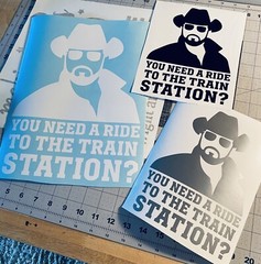 Vinyl Decal – You Need A Ride To The Train Station (Rip), Various Colors & Sizes