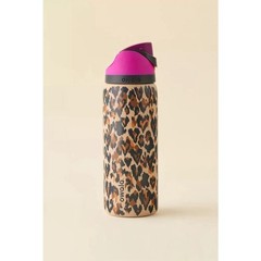 Owala FreeSip Leopard Heart Print 32oz Insulated Water Bottle – Pink Lid