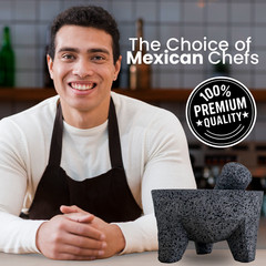 The original Molcajete Mexicano volcanic rock Handmade of Authentic Lava Rock