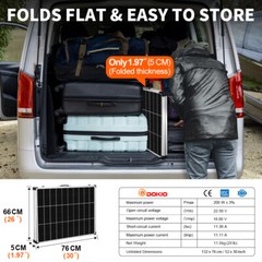 DOKIO Solar Suitcase 200W 18v Portable SolarPanel Kit for 12V Batteries Garden