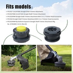 314608005 Trimmer Head Compatible for Ryobi Straight Shaft Trimmer Attachments