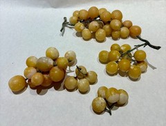 VINTAGE ALABASTER Stone Yellow Grapes clusters lot as shown