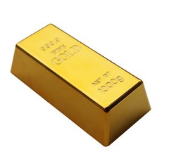 1kg Shiny Fake Gold Bar Bullion Brick Door Stop/Paperweight CAS