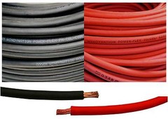 1/0 Gauge 1/0 AWG Red or & Black Welding Battery Cable + Cable Lugs Heat Shrink
