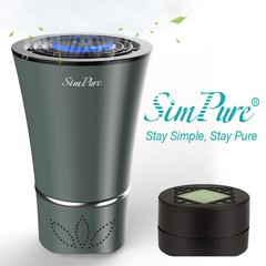 360° Car Air Purifier HEPA USB Ionizer Portable Air Cleaner for Vehicle Odors