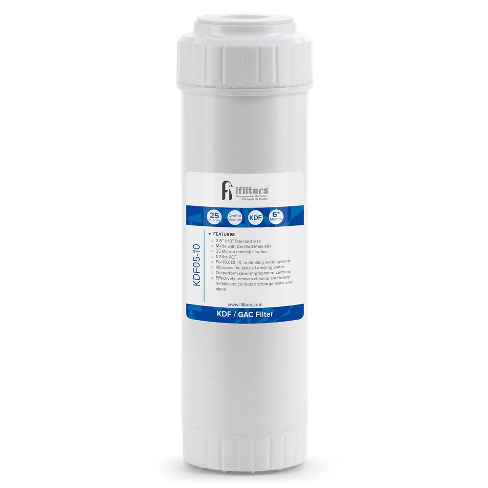 KDF/GAC Water Filter For Chlorine, Taste, Odor, Heavy Metals, Rust – 2.5 x 10