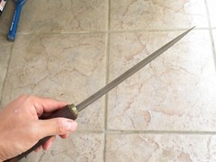 Crude – 8 Inch Premium Chef Knife , Carbon Steel, Forged and Sharp !
