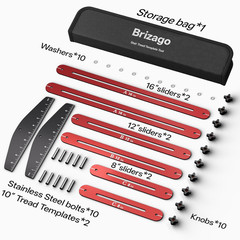 Stair Tread Gauge Template Tool, 10-67 Inches Adjustable Aluminum Alloy Stair Me