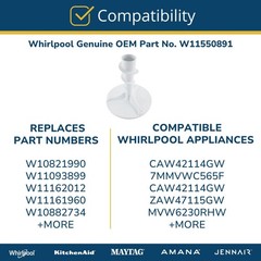 Whirlpool W11550891 Genuine OEM Washer Agitator Assembly