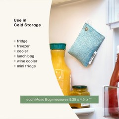 Moso Natural Fridge & Freezer Charcoal Odor Eliminator and Produce Freshener