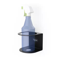 4.1 In. X 4.2 In. X 3.7 In. Black Steel Garage Wall Shelf Single Spray Bottle Ho