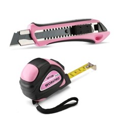 35PC Pink Hand Tool Set Ladies Women Household Tool Kit Tool Set Storage Toolbox