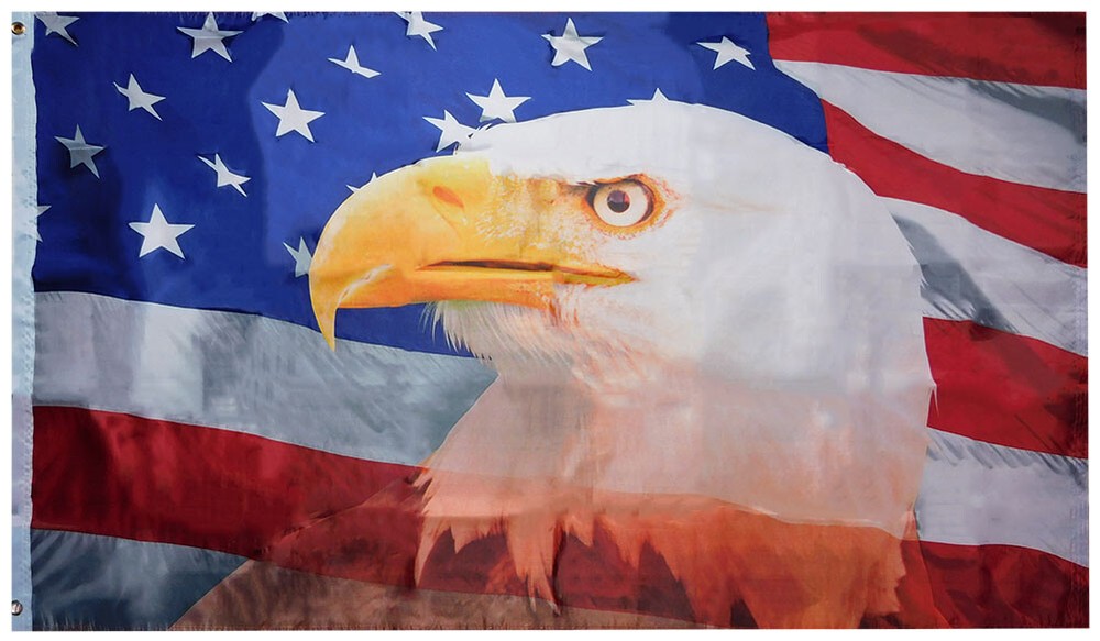 Patriotic Bald Eagle Flag 3×5 ft United States US USA American Banner 100D