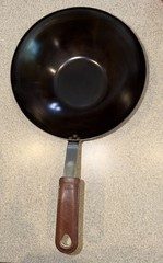 MADE IN BRAND CARBON STEEL WOK SEASONED AND READY TO GO 12.5 Inches LARGE