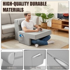 Reading Pillow Set for Adults – Ergonomic Back/Neck Support with Arms & Pockets