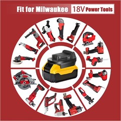 MIL18DL Battery Adapter Converter for Milwaukee 18V Lithium to De walt 20V Tools