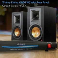 Pyle Pro Sound 19in Rack Mount 1800W Power Conditioner 110V AC 8 Outlets PCO800