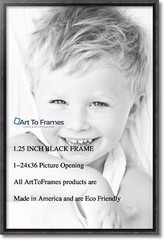 ArtToFrames Custom Picture Poster Frame Black 1.25″ Wide Wood 4625