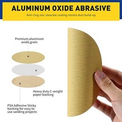 6″ Inch 60-800 Grit 50/100-PACK DA Sanding Disc PSA Sandpaper Roll -Sticky Back