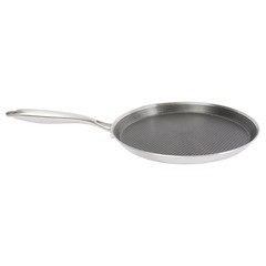 11in Stainless Steel Crepe Pan Pancake Pan Non Stick Cooking Pan For Kitchen