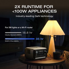 EcoFlow 858Wh River 3 Plus Portable Power Station with EB600 Extra Battery
