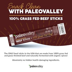 100% Grass Fed Summer Sausage Beef Sticks Free Beef Snack – High Protein…..