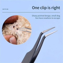 2 in 1 Tick Remover Tool Professional Removal Tweezers for Humans & Pets Pets Fl