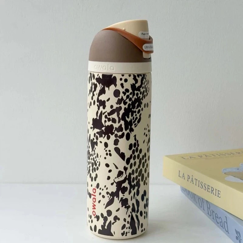 Owala Color Drop 24oz FreeSip Cowgirl Core Cow Print Water Bottle AUTHENTIC NEW