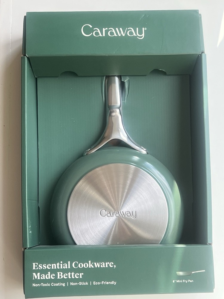 Caraway Home 8″ Mini Fry Pan Sage Green Toxin Free Non Stick Ceramic Oven Safe