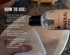 Mineral Oil for Wood Cutting Board, Butcher Block, and Knife. Food Grade Mineral